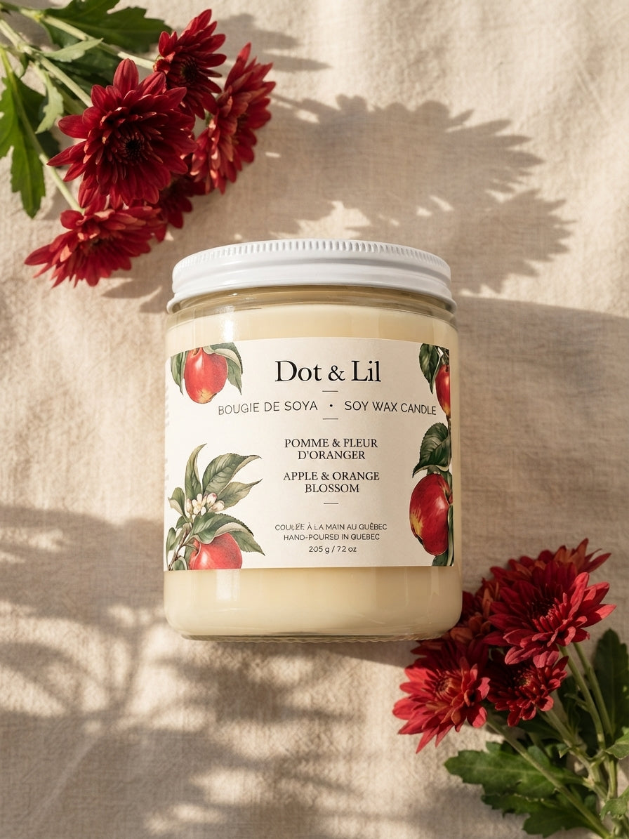 Bougie Pomme & Fleur d’Oranger – Dot & Lil