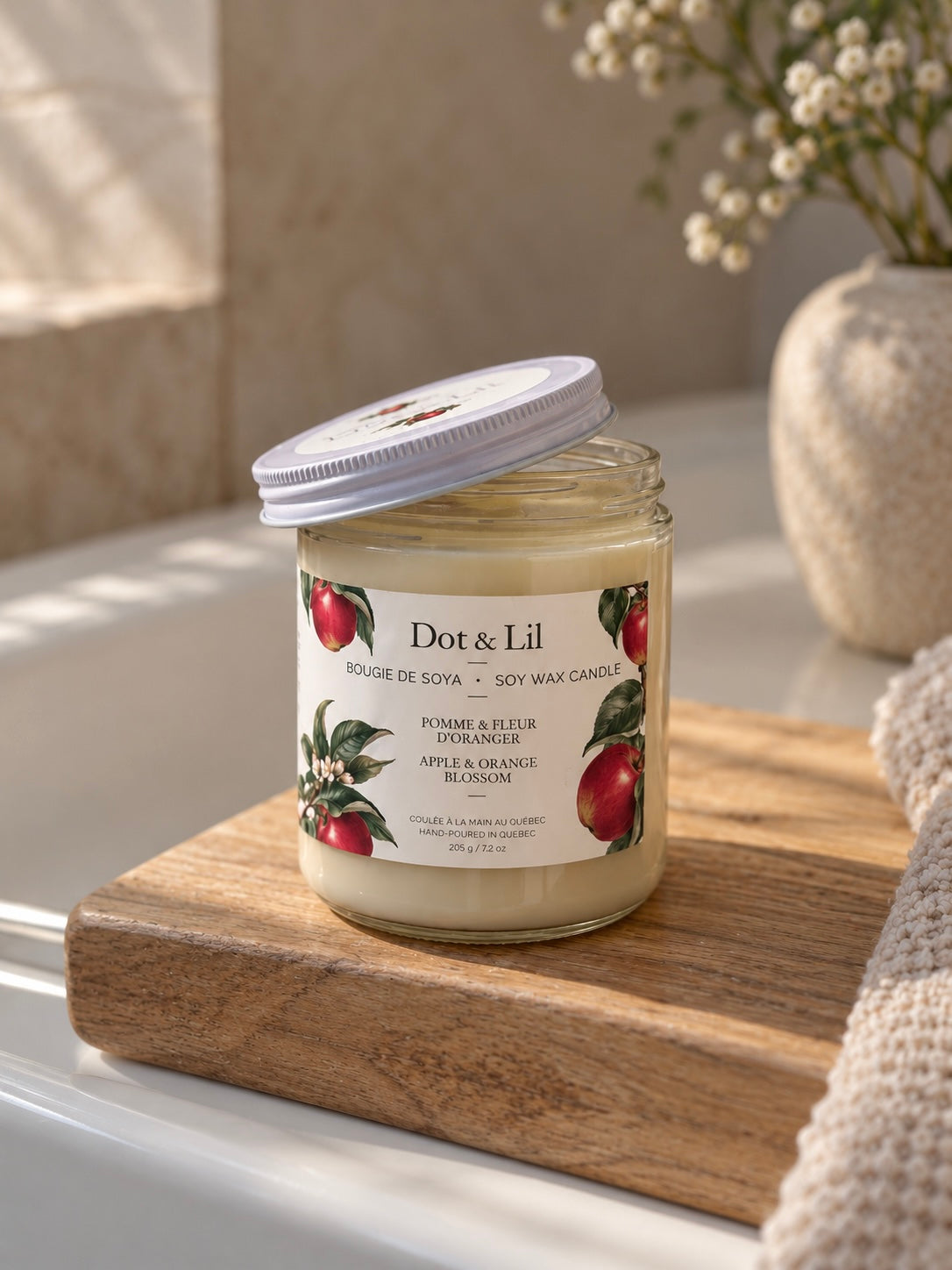 Bougie Pomme & Fleur d’Oranger – Dot & Lil