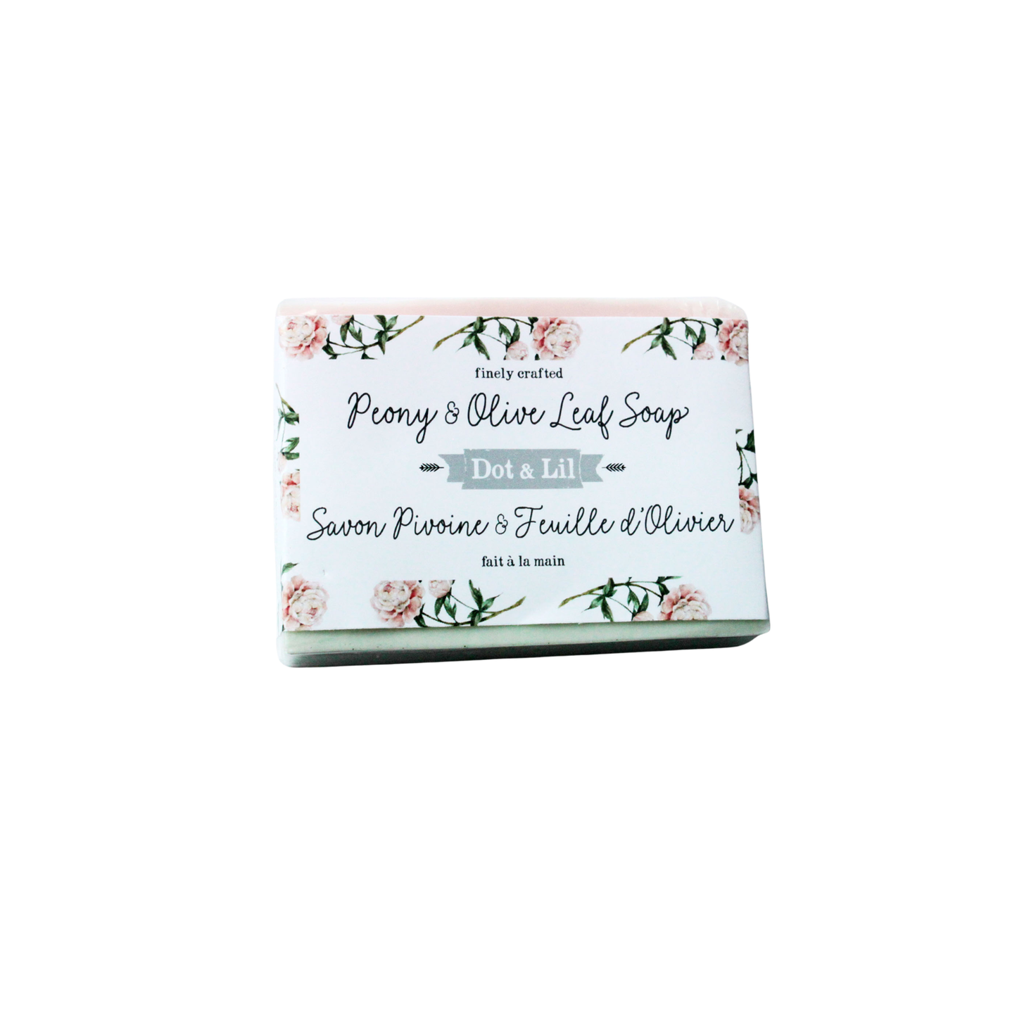 Savon en bar Pivoine & Feuille d'Olivier – Dot & Lil