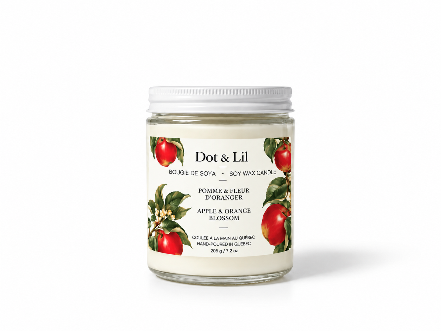 Bougie Pomme & Fleur d’Oranger – Dot & Lil