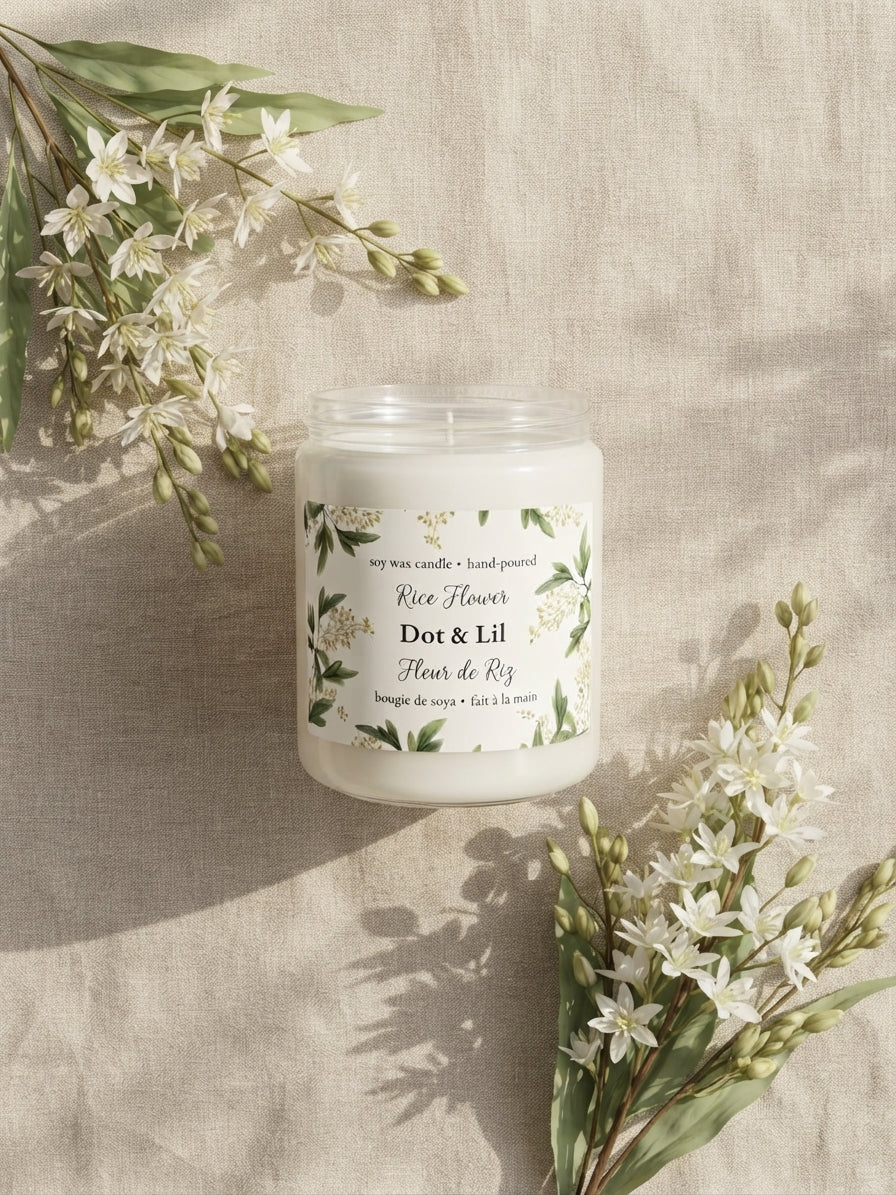 Rice Flower Candle - Dot & Lil