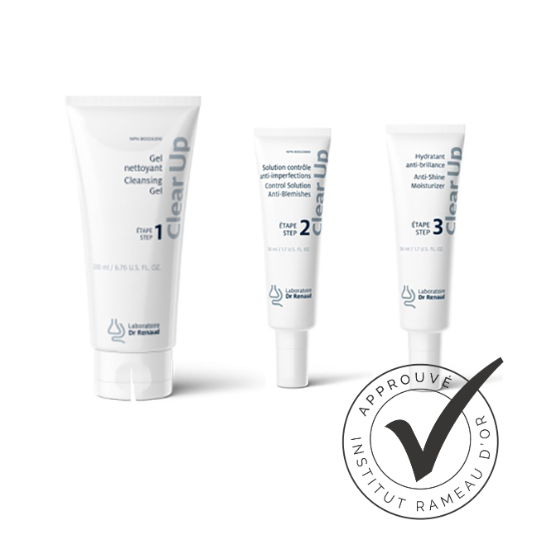 clear up acne skincare routine kit cleanser treatment moisturizer