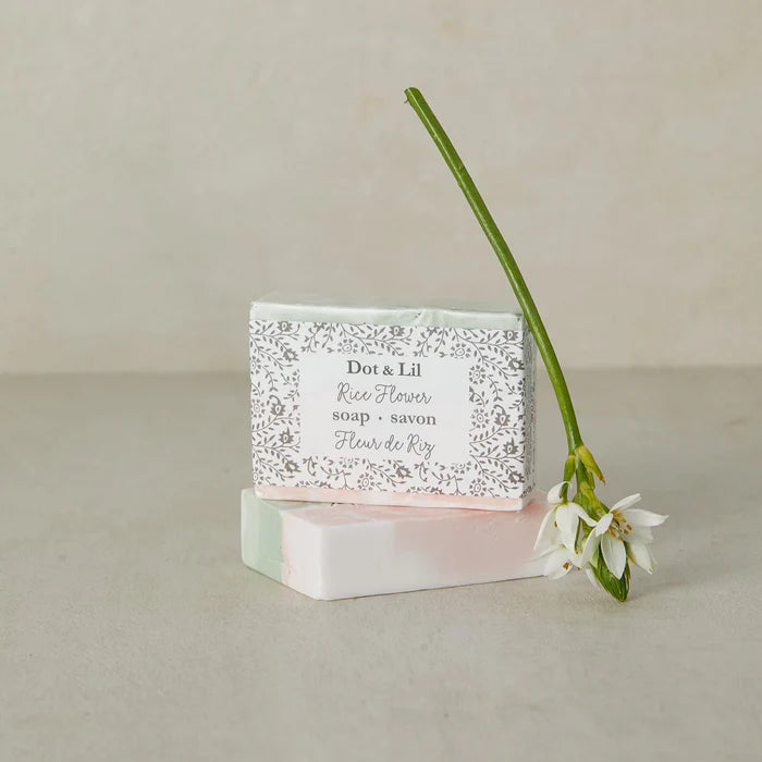 Dot and Lil Rice Flower vegan bar soap 128g