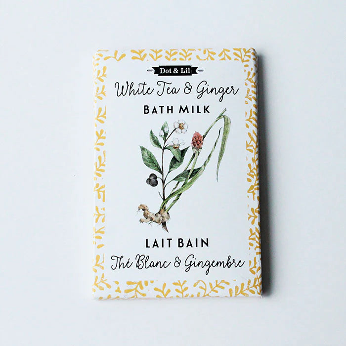 Dot and Lil White Tea and Ginger botanical bath milk sachet
