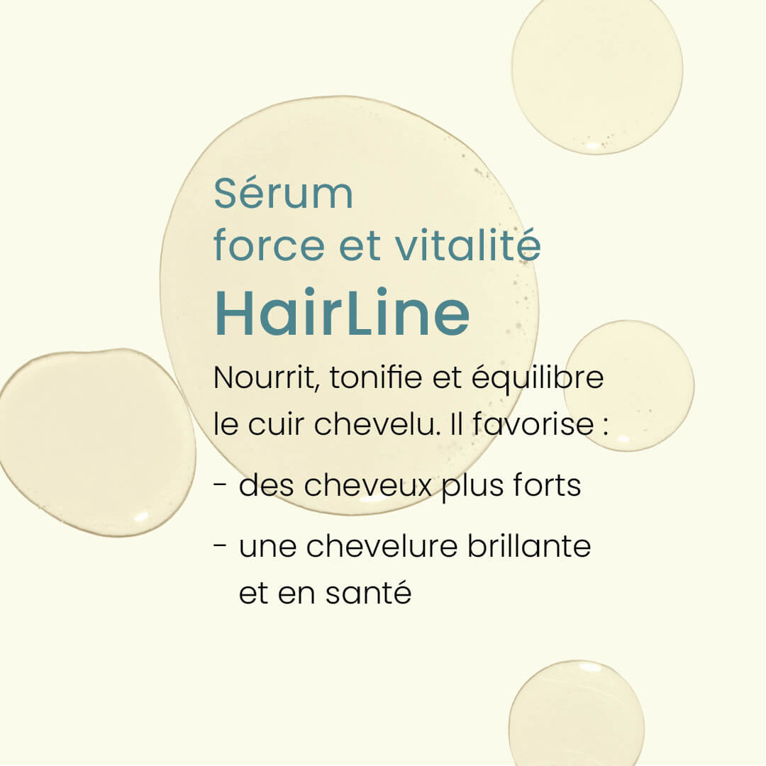 Laboratoire Dr Renaud HairLine strength and vitality serum benefit visual with botanical oil texture