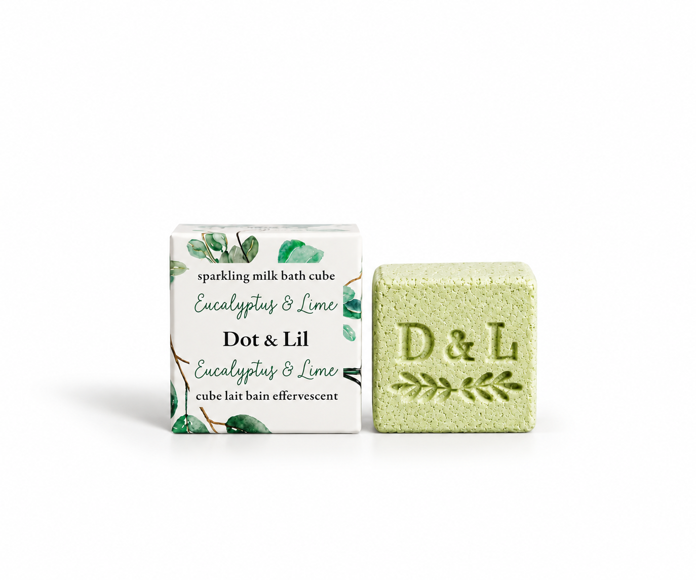 Cube Lait de Bain Eucalyptus & Lime – Dot & Lil