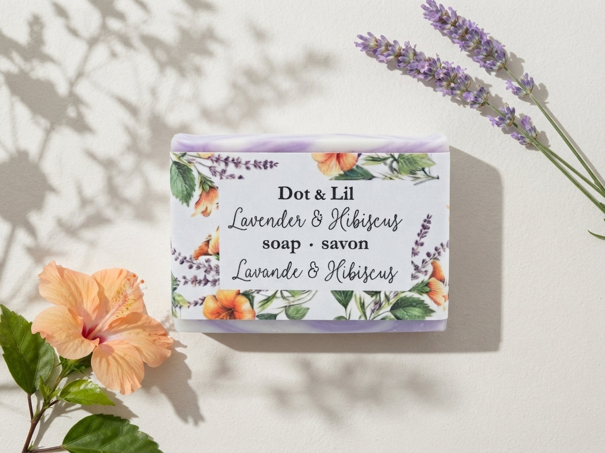 Savon en Barre Lavande & Hibiscus  – Dot & Lil