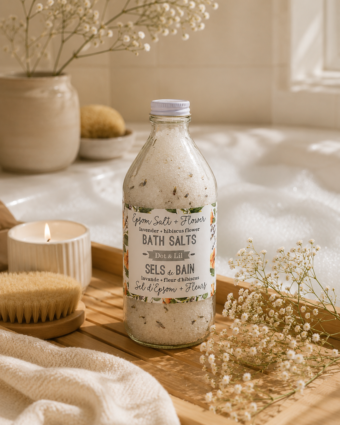 Sel de bain Lavande & Hibiscus - Dot & Lil