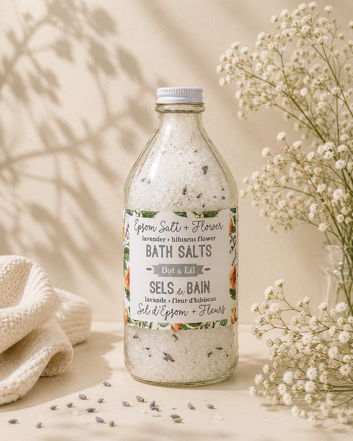 Sel de bain Lavande & Hibiscus - Dot & Lil