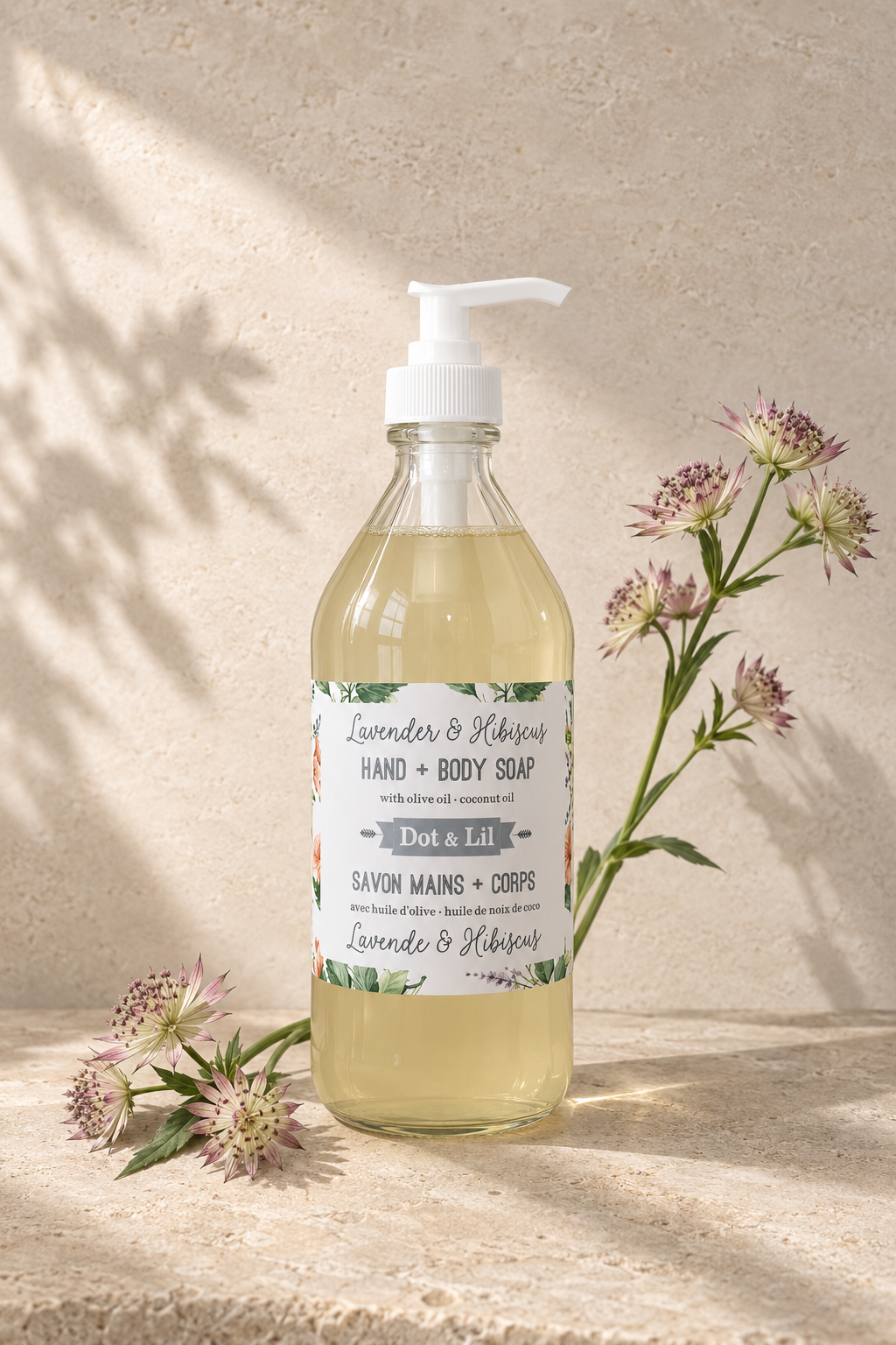 Savon Liquide Lavande & Hibiscus – Dot & Lil