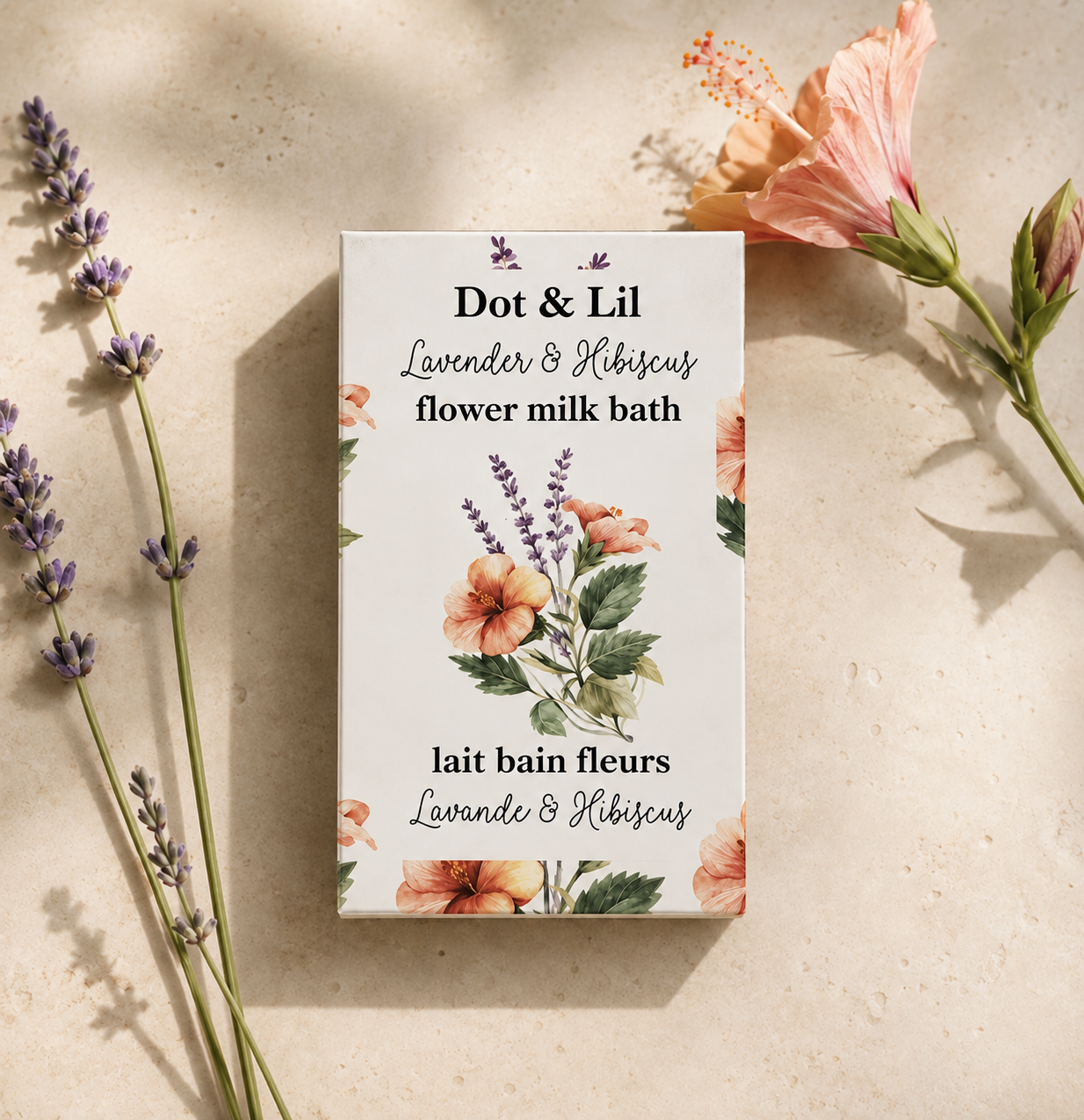 Lavender & Hibiscus Bath Milk Sachet  - Dot & Lil