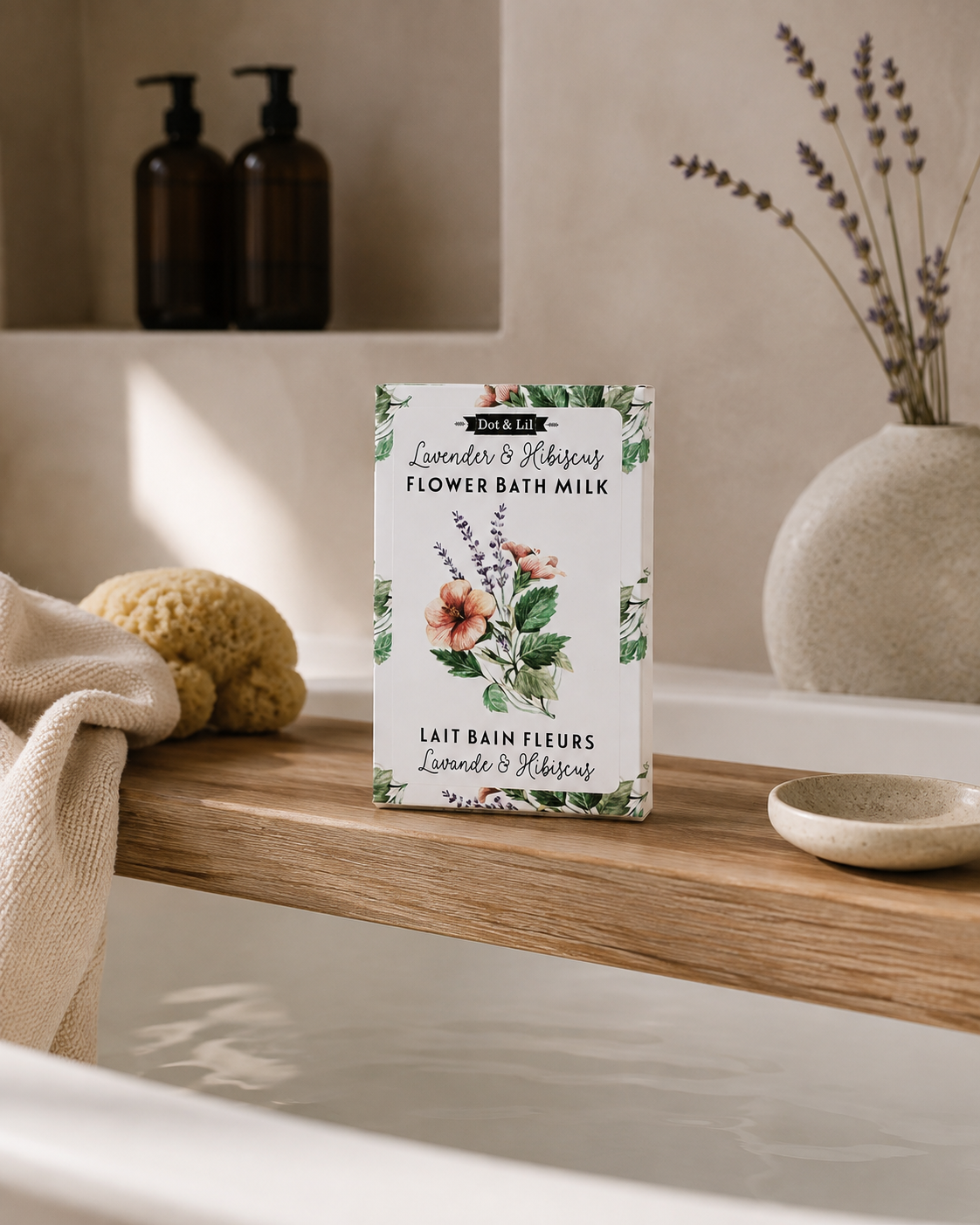 Lavender & Hibiscus Bath Milk Sachet  - Dot & Lil