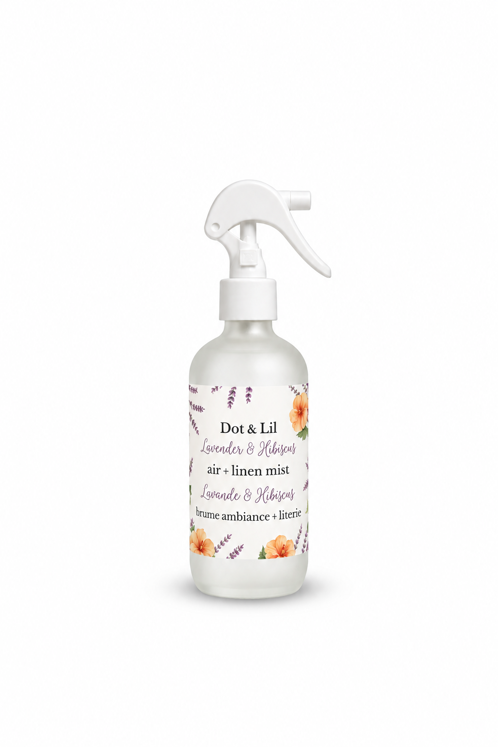 Brume d’ambiance & literie Lavande & Hibiscus – Dot & Lil