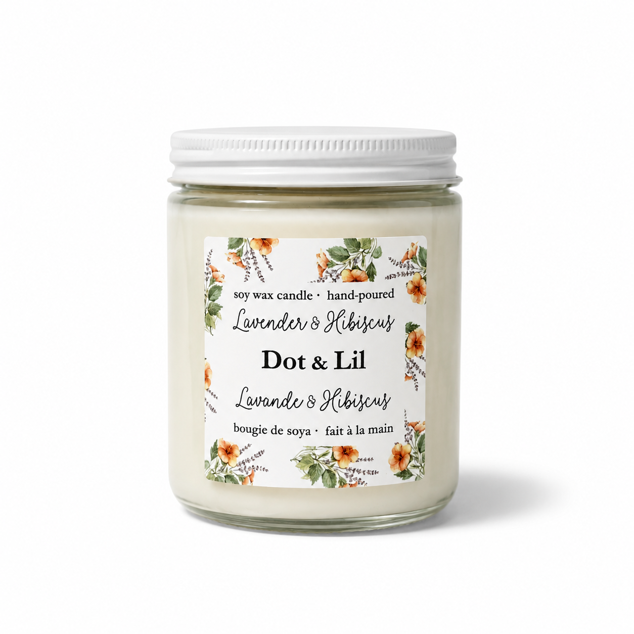 Lavender & Hibiscus Candle  - Dot & Lil
