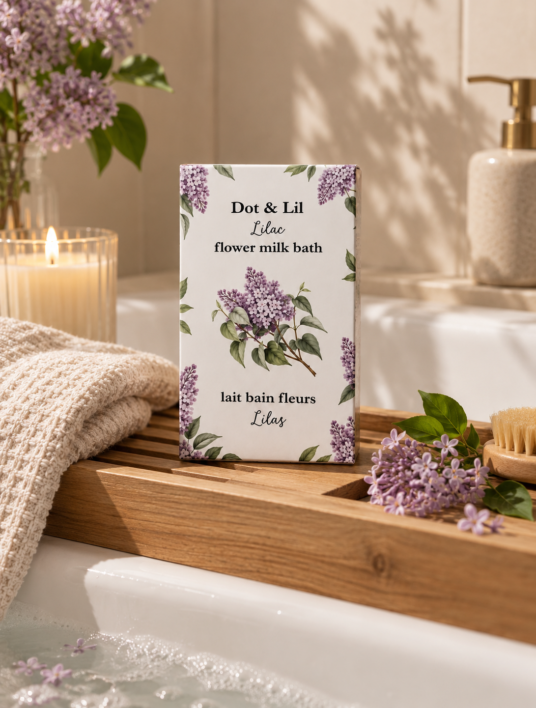 Lilac Flower Bath Milk Sachet - Dot & Lil