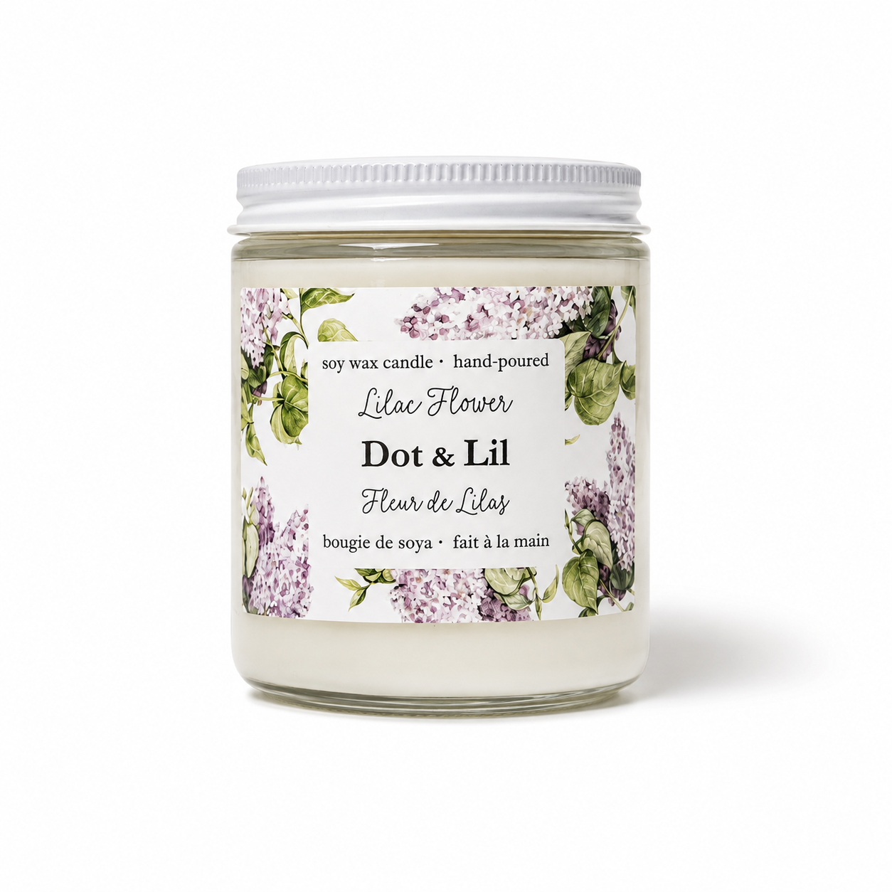 Lilac Flower Candle - Dot & Lil