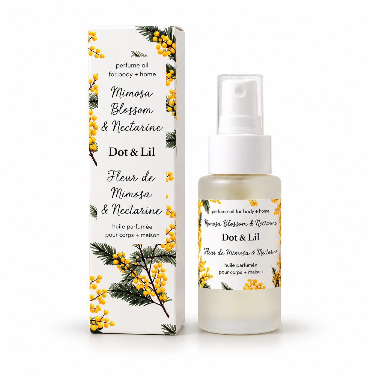 Huile de parfum Fleur de mimosa & nectarine  - Dot & Lil