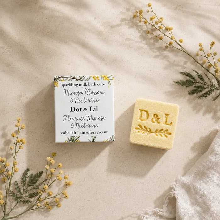 Mimosa Blossom & Nectarine Bath Cube – Dot & Lil