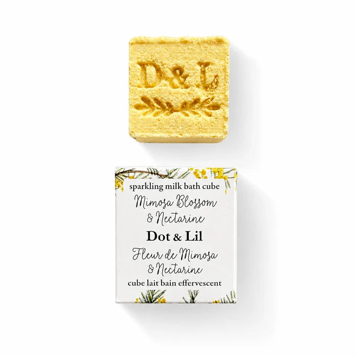 Mimosa Blossom & Nectarine Bath Cube – Dot & Lil