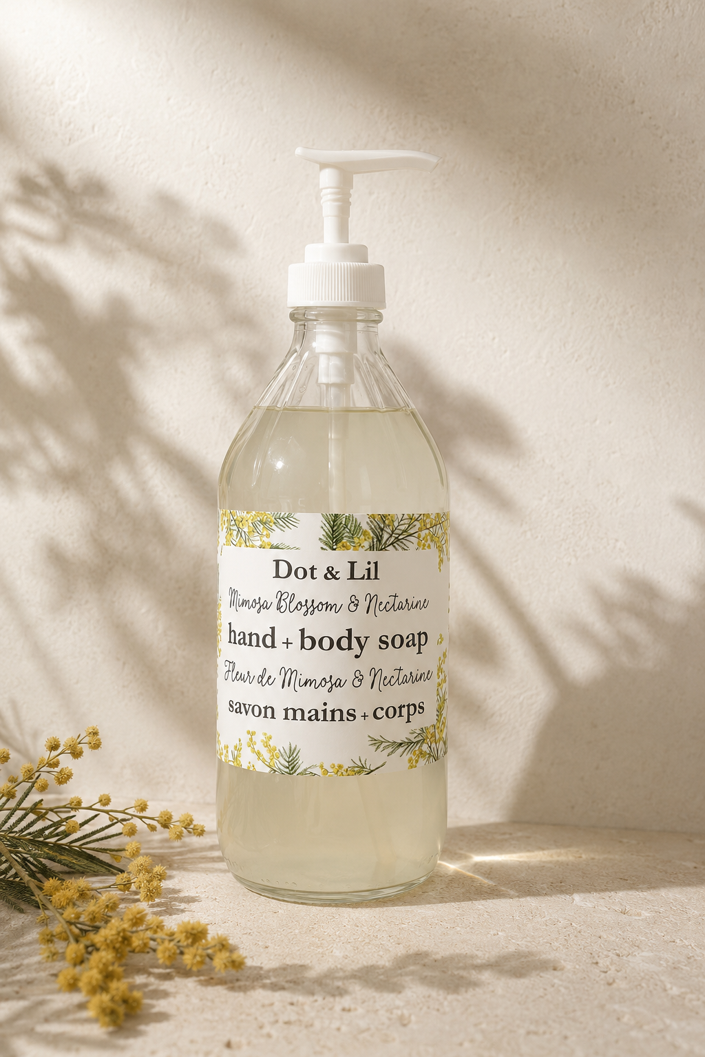 Savon liquide Mimosa & Nectarine 473 ml - Dot & Lil