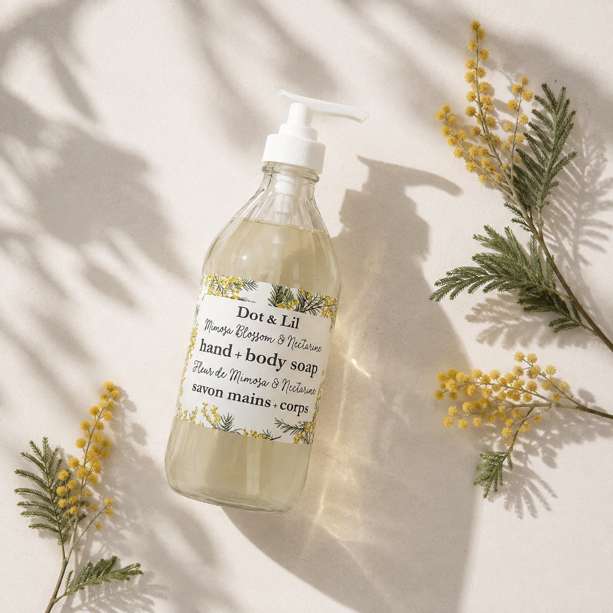 Savon liquide Mimosa & Nectarine 473 ml - Dot & Lil