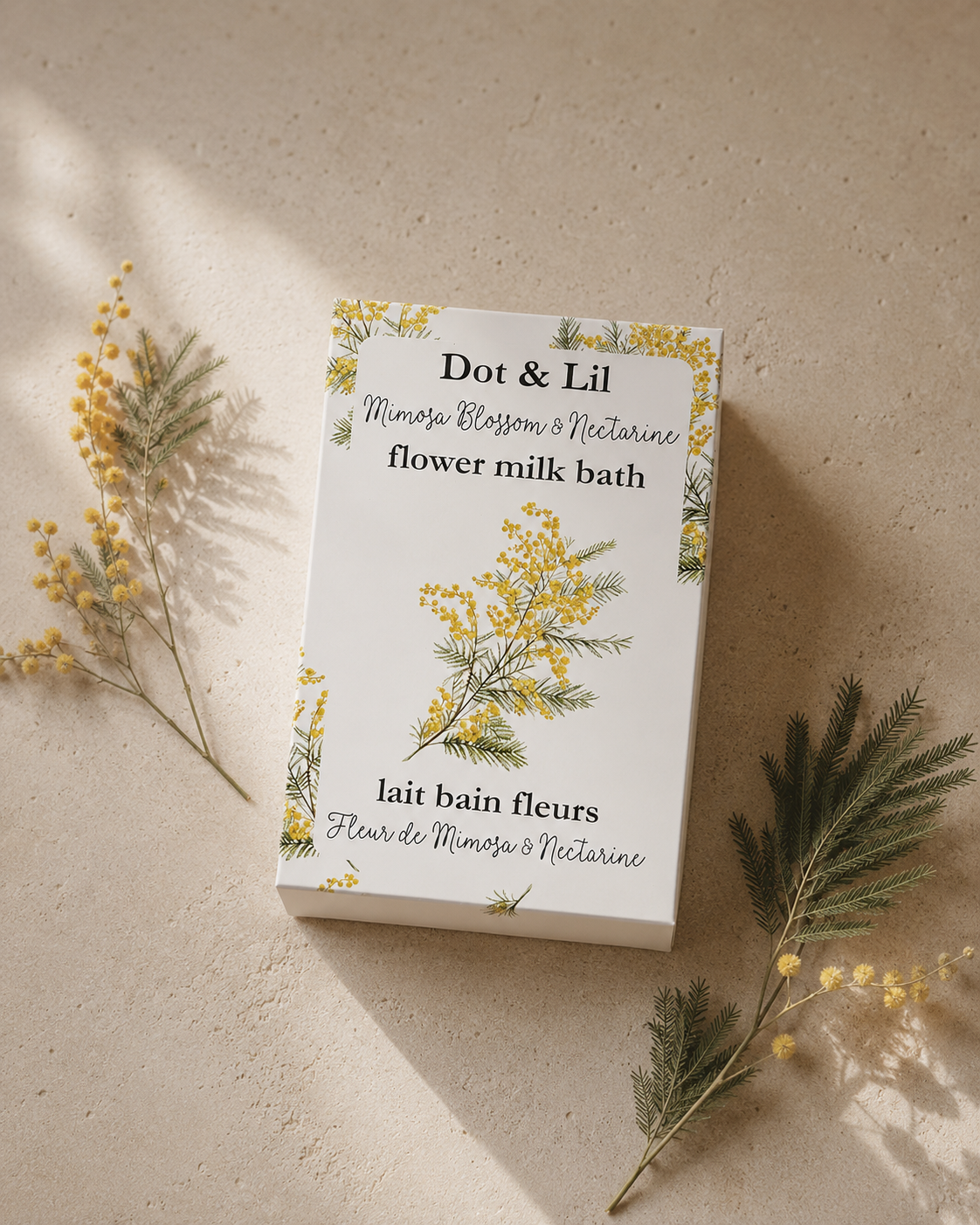 Sachet de lait de bain Fleur de mimosa & Nectarine - Dot & Lil
