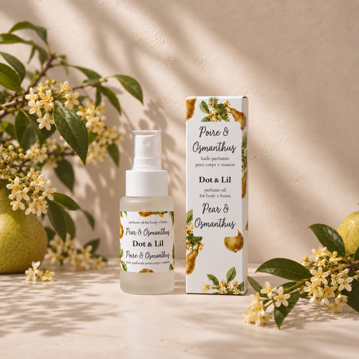 Huile de parfum poire & osmanthus   - Dot & Lil