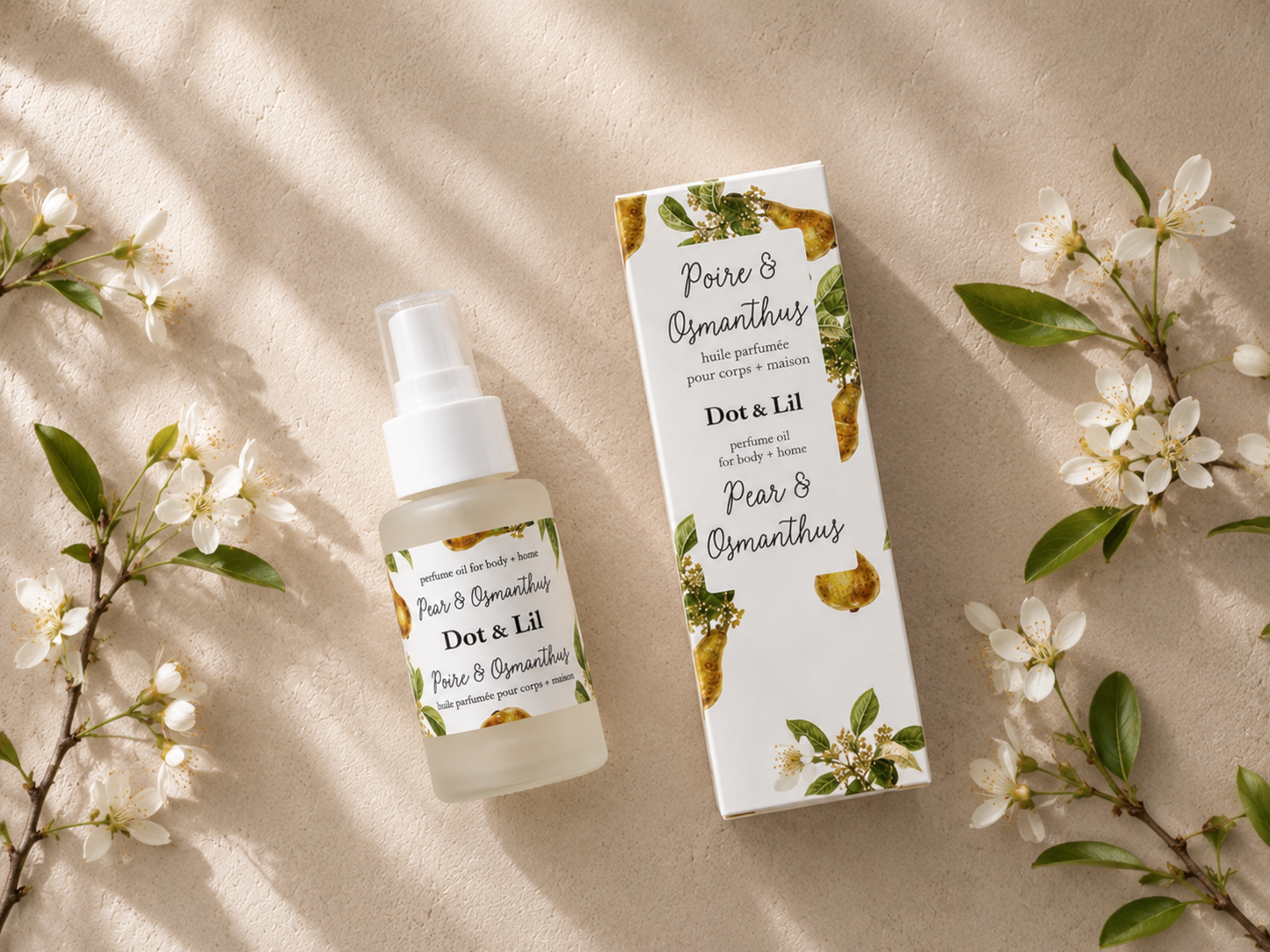 Huile de parfum poire & osmanthus   - Dot & Lil