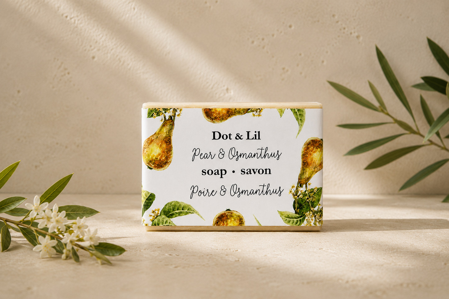 Savon en Barre Poire & Osmanthus  – Dot & Lil