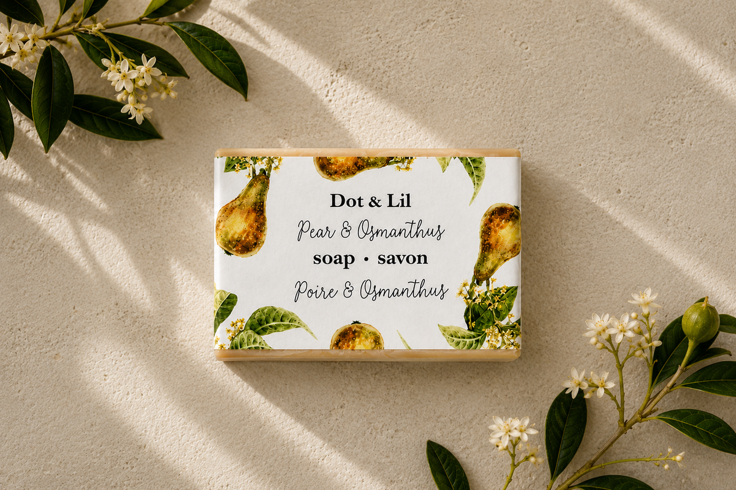 Savon en Barre Poire & Osmanthus  – Dot & Lil
