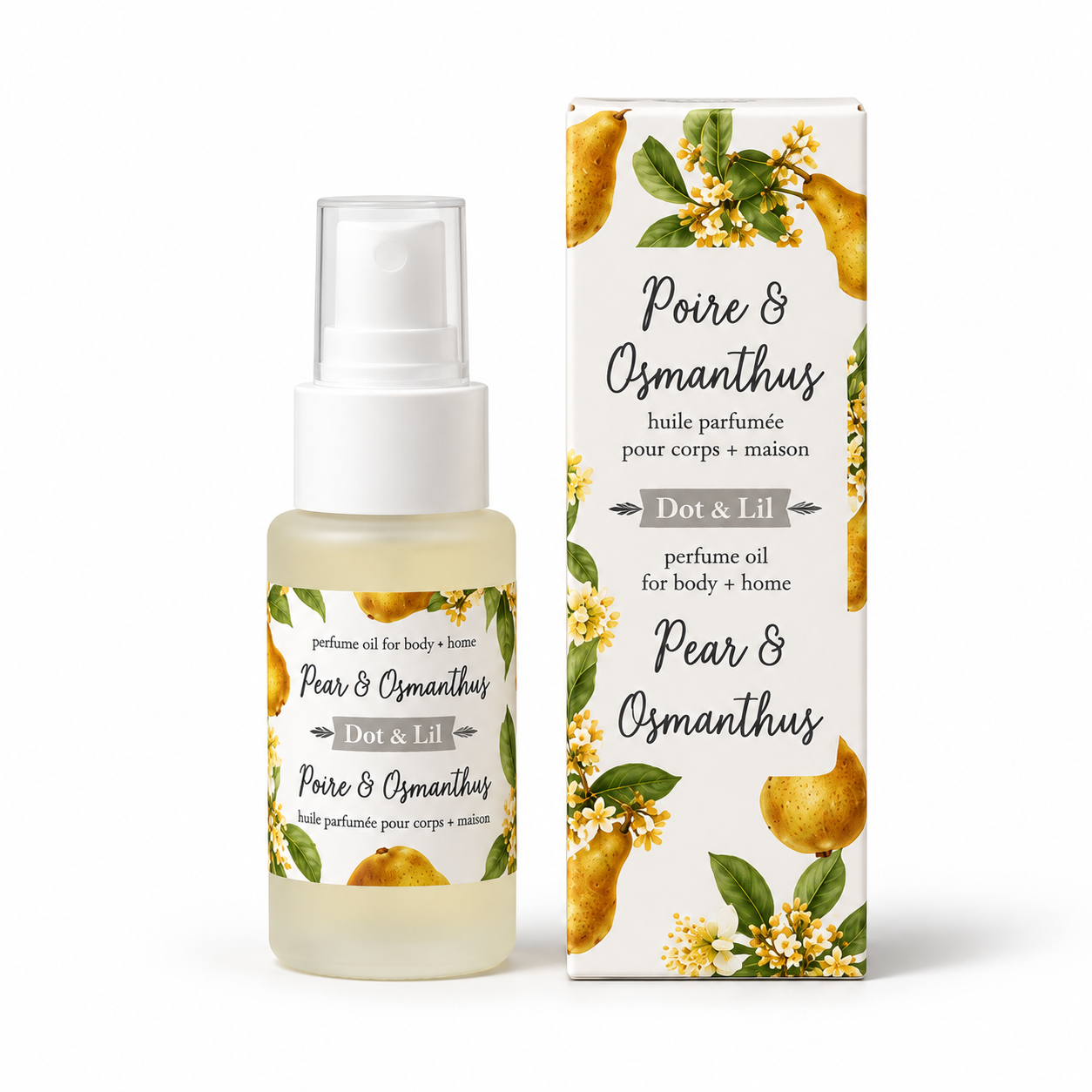 Huile de parfum poire & osmanthus   - Dot & Lil