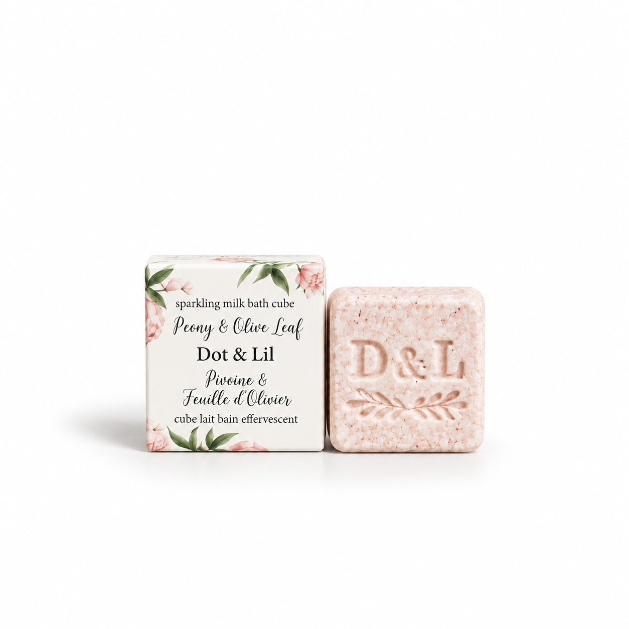 Peony & Olive Leaf Bath Cube – Dot & Lil