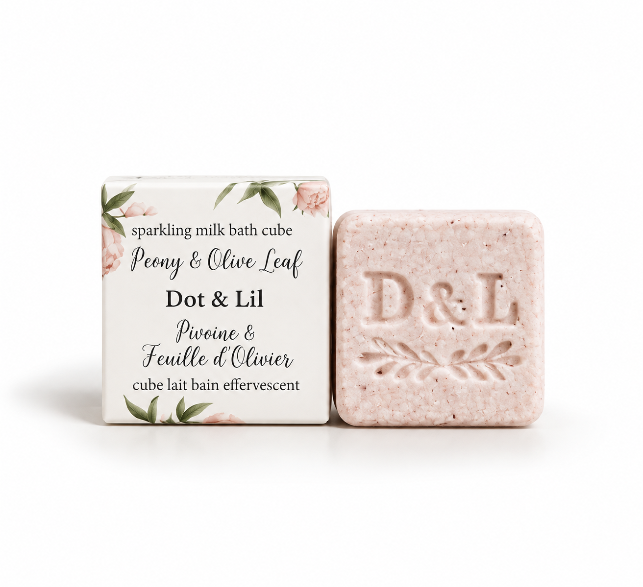 Peony & Olive Leaf Bath Cube – Dot & Lil