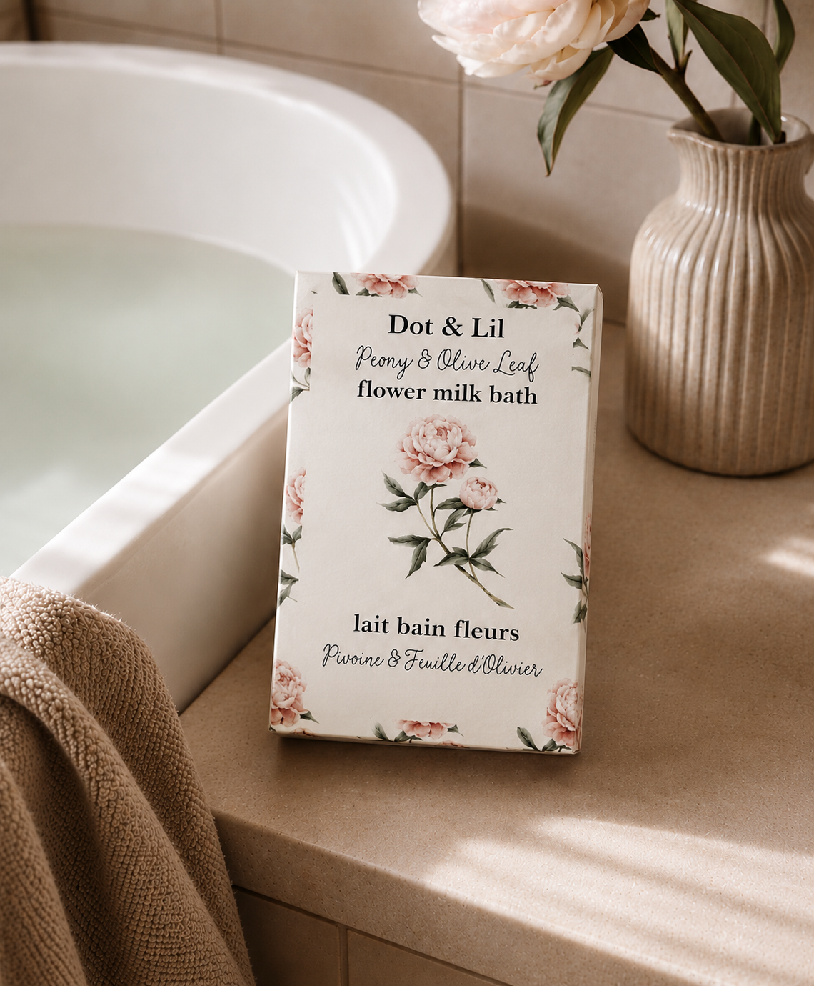Peony & Olive Leaf Bath Milk Sachet – Dot & Lil
