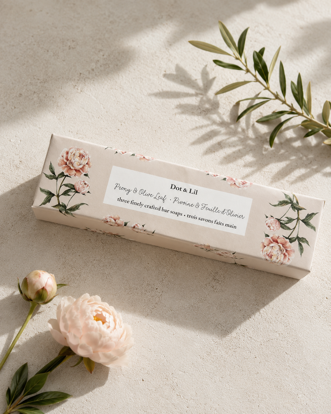 Peony & Olive Leaf Soap Trio Gift Set – Dot & Lil