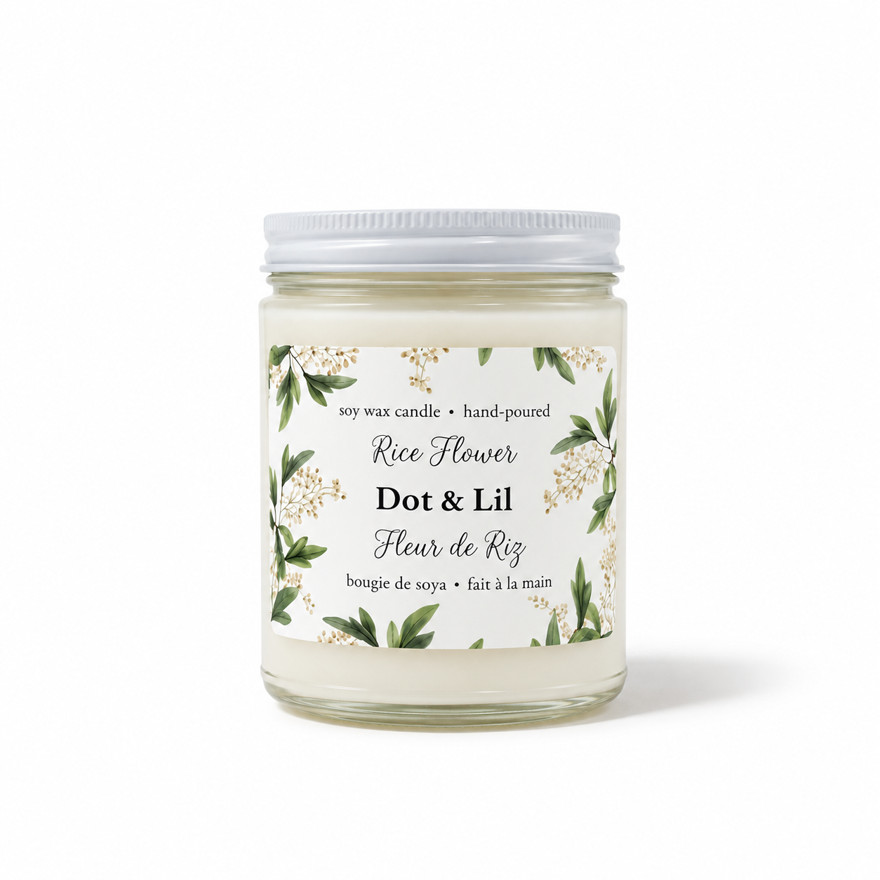 Bougie Fleur de riz - Dot & Lil