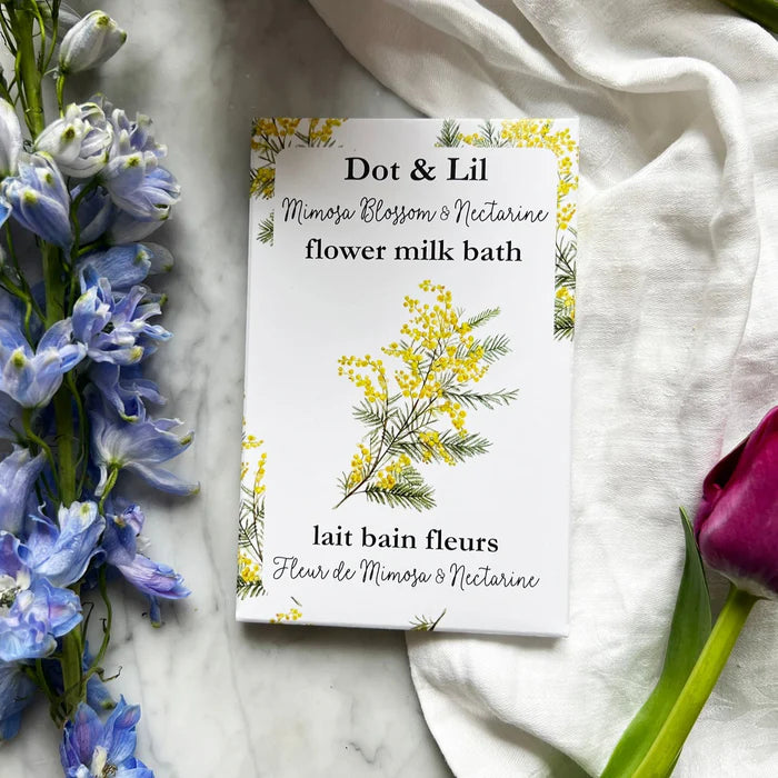 Dot & Lil - Sachet lait bain Fleur de Mimosa & Nectarine