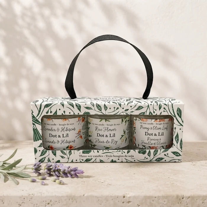 Coffret Cadeau trois bougies – Dot & Lil