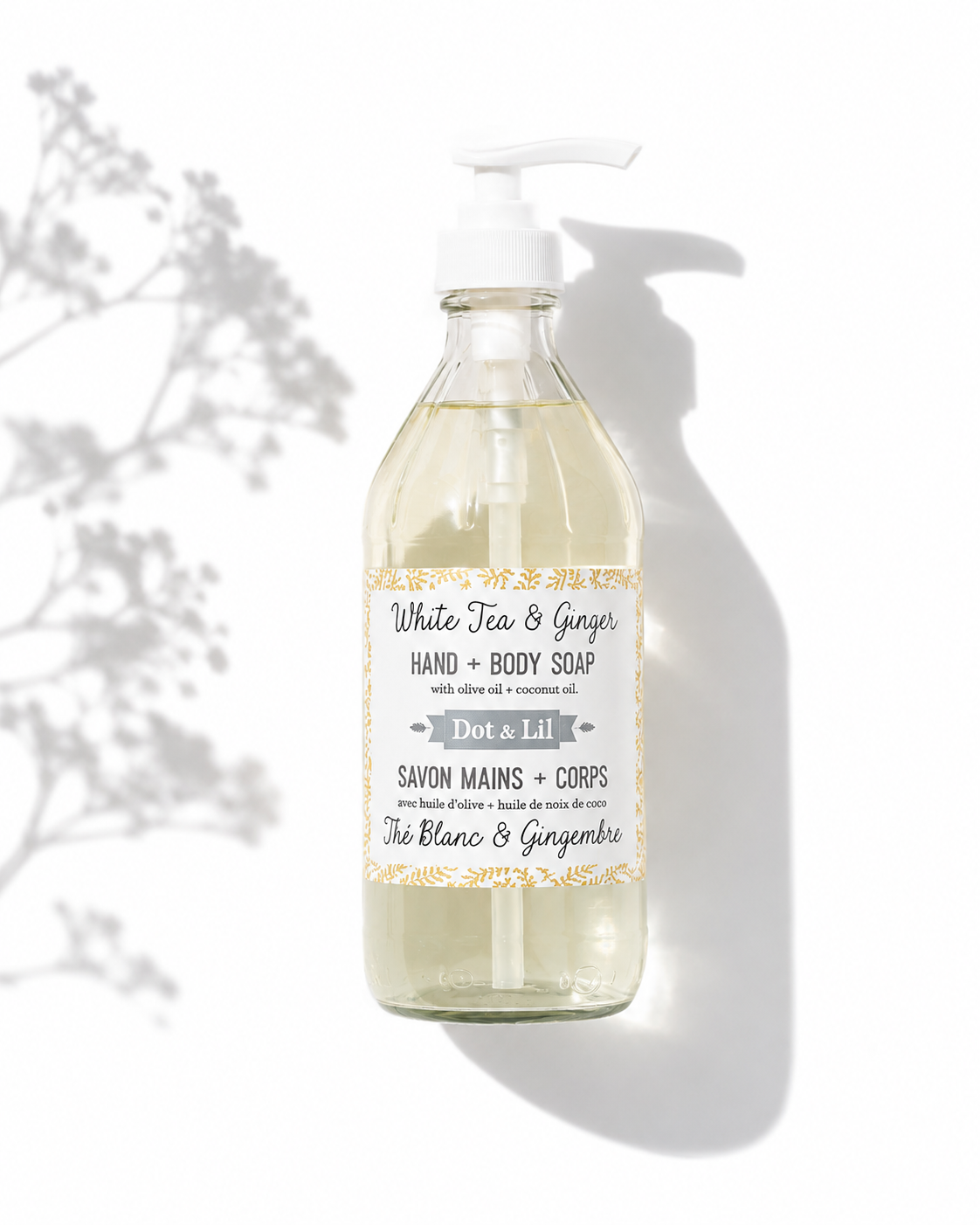 Savon Liquide Thé Blanc & Gingembre – Dot & Lil