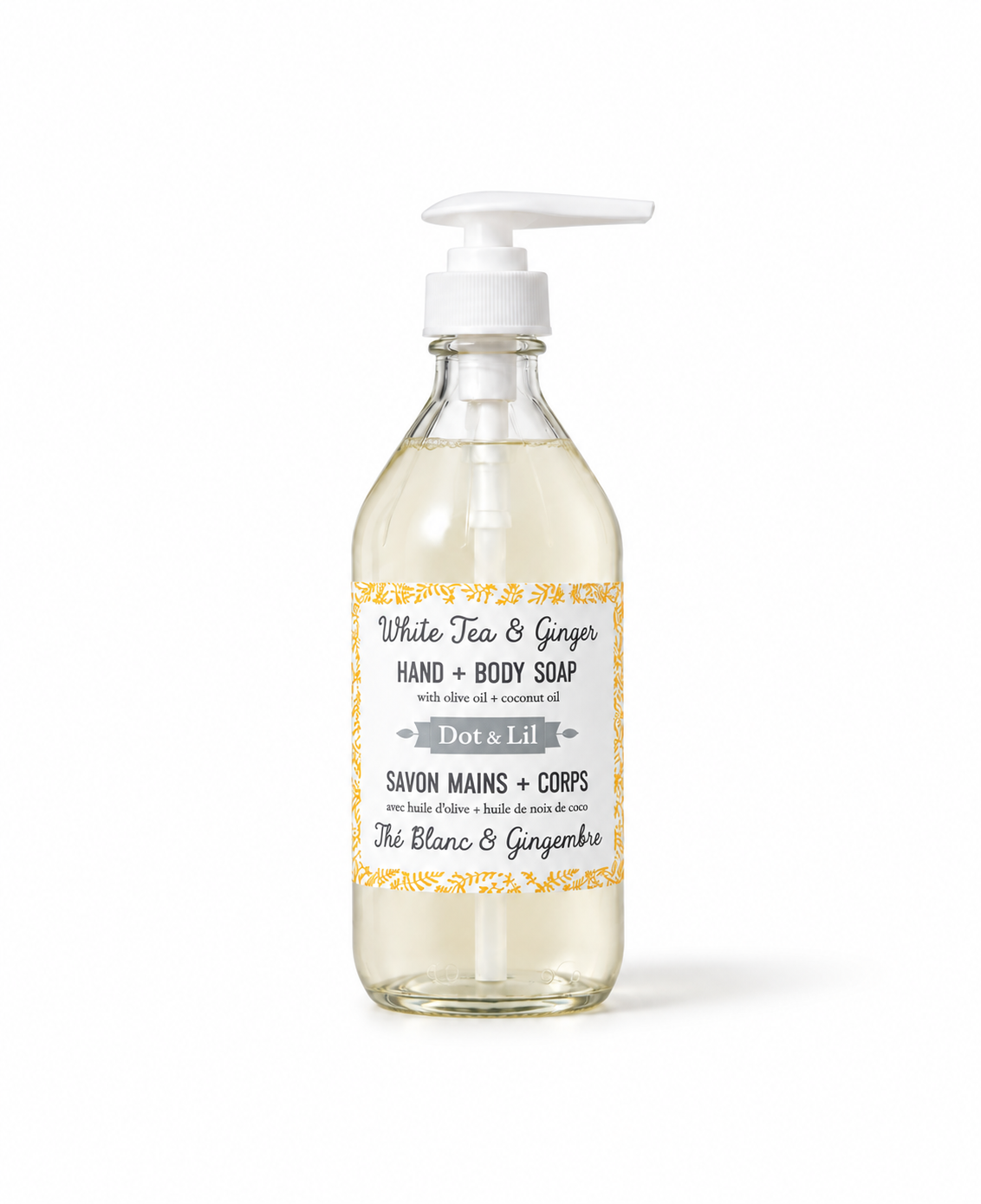 Savon Liquide Thé Blanc & Gingembre – Dot & Lil