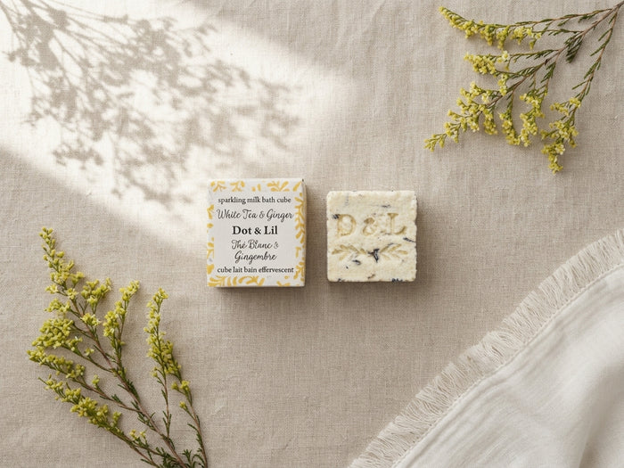 White Tea & Ginger Bath Cube – Dot & Lil