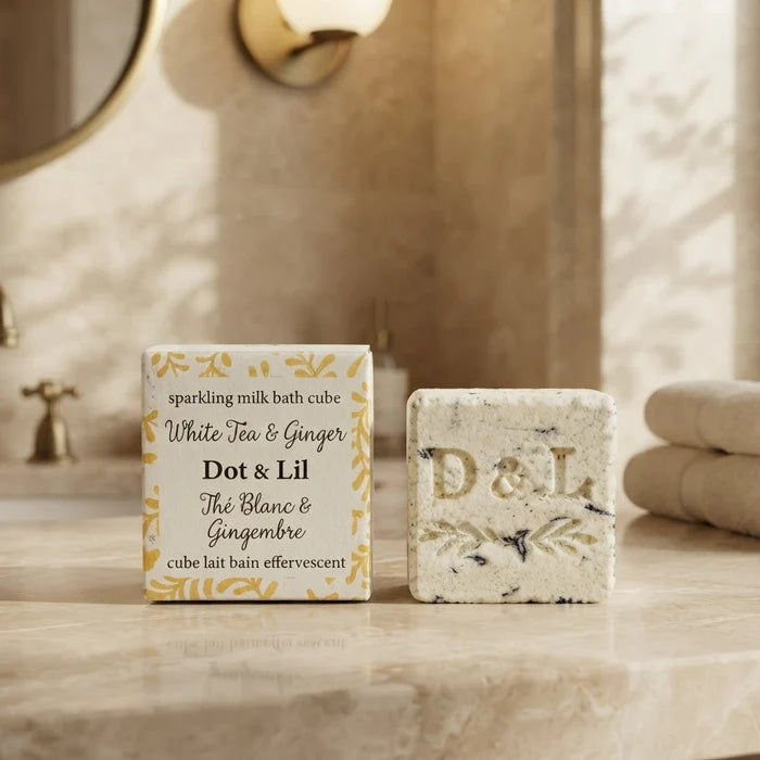 White Tea & Ginger Bath Cube – Dot & Lil