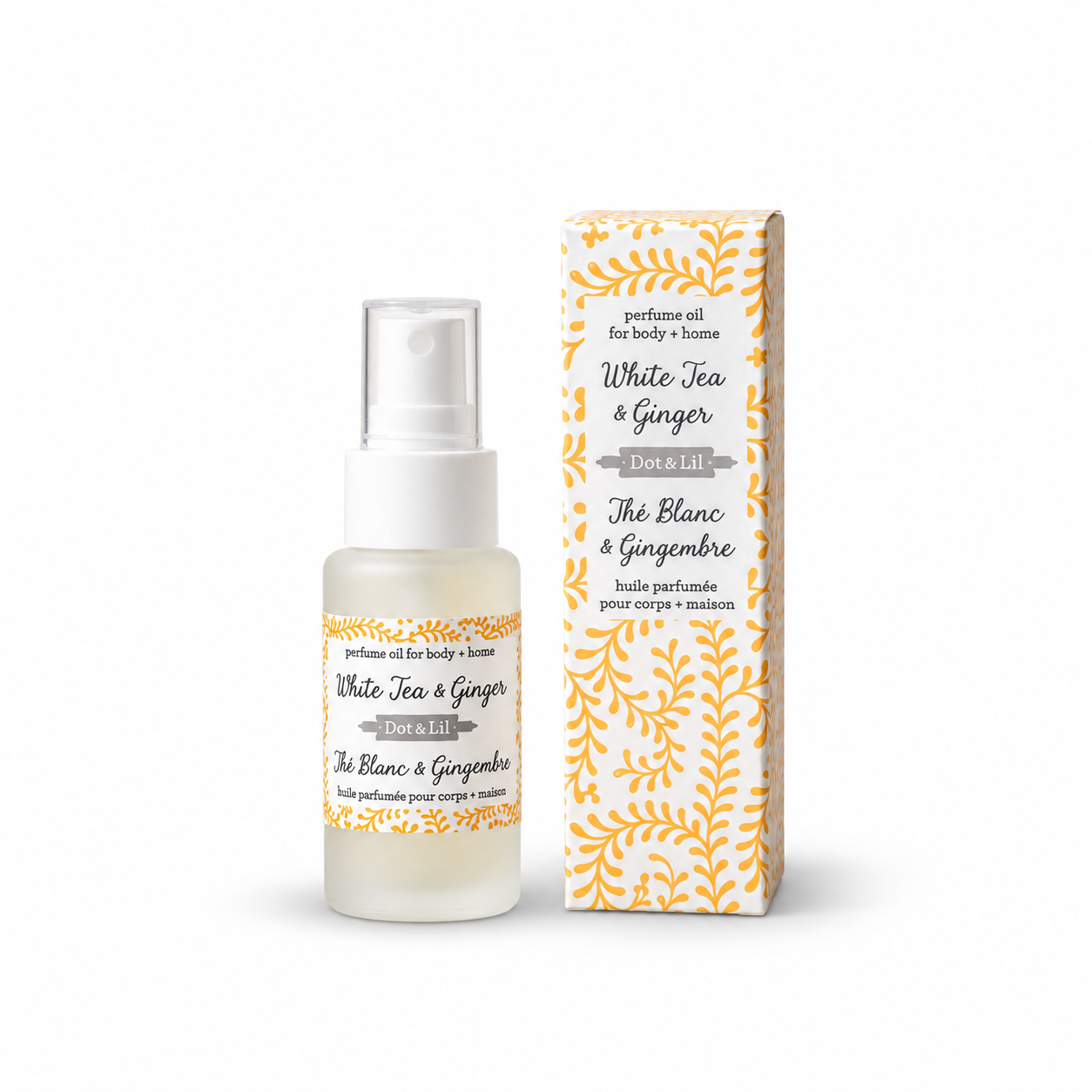 Huile de Parfum Thé Blanc & Gingembre – Dot & Lil