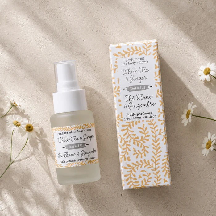 White Tea & Ginger Perfume Oil – Dot & Lil