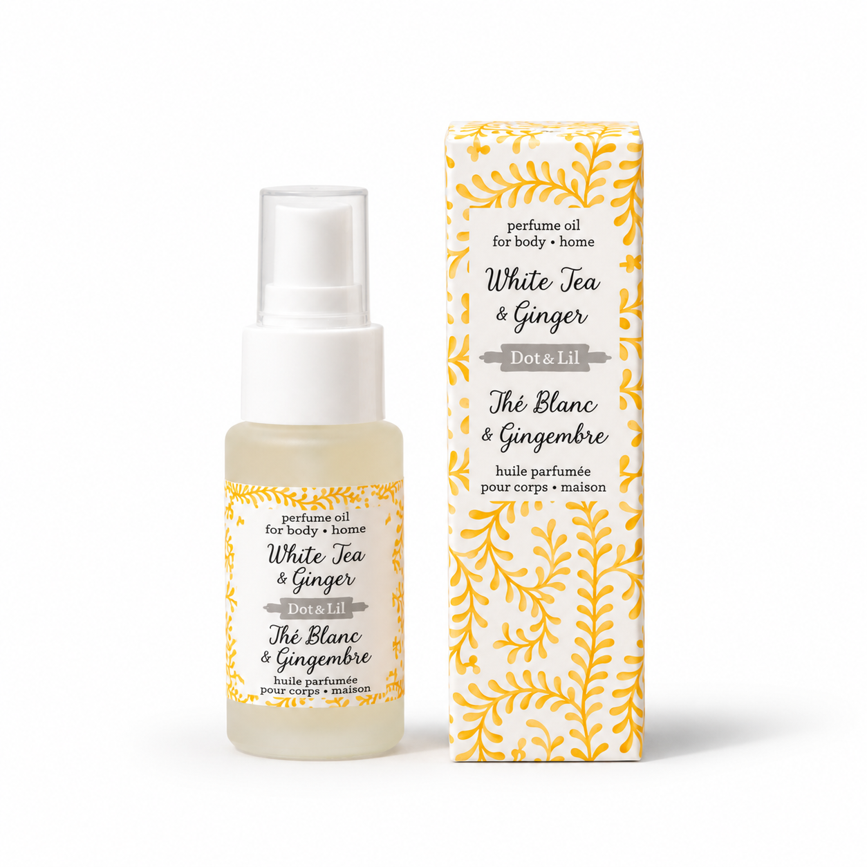 Huile de Parfum Thé Blanc & Gingembre – Dot & Lil