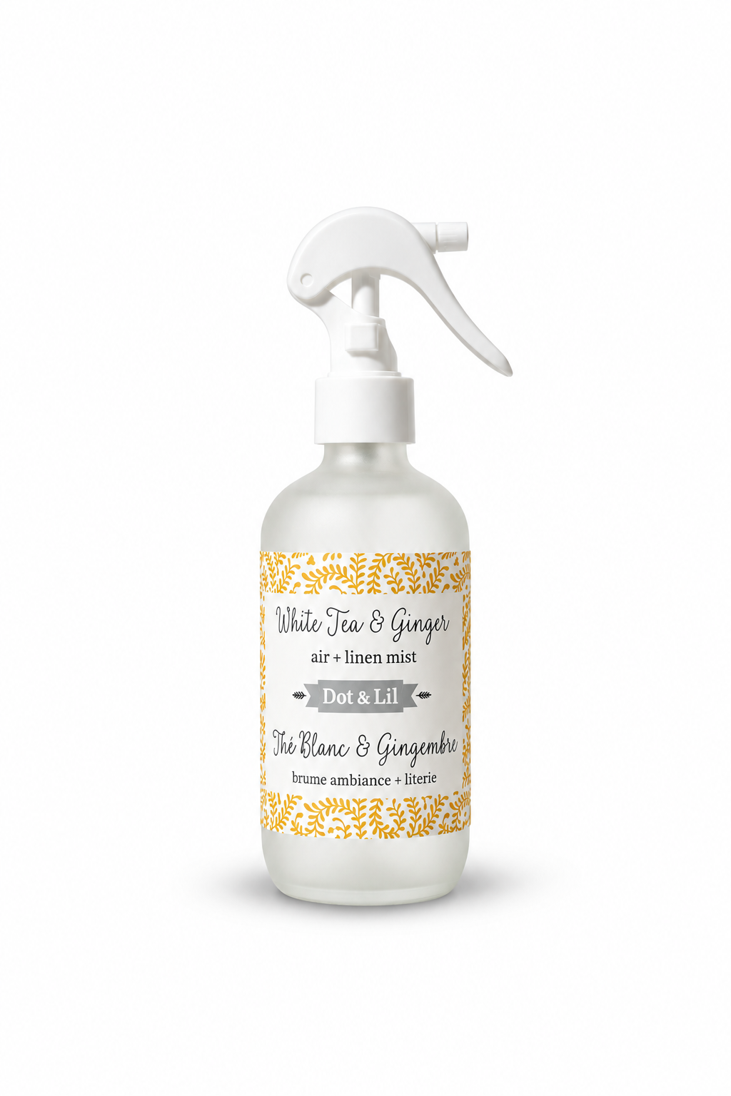 Brume d’ambiance & literie Thé Blanc & Gingembre – Dot & Lil