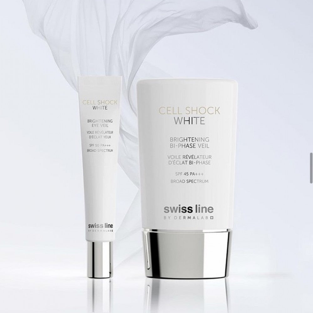 Load image into Gallery viewer, Swiss Line – Cell Shock White – Brightening Eye Veil SPF 50
