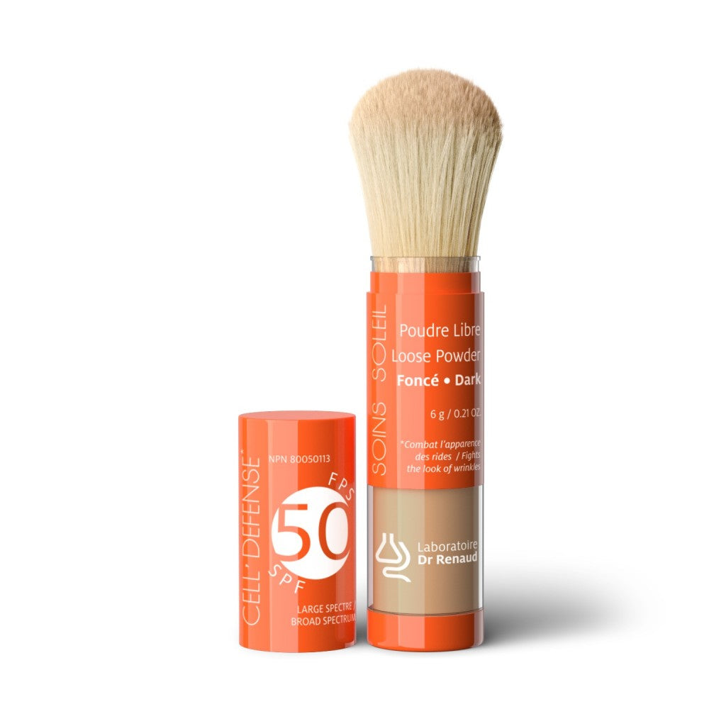 Laboratoire Dr Renaud Cell'Defense Loose Powder SPF 50 brush applicator