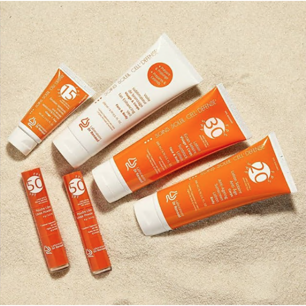 Cell'defense SPF 30 sunscreen face and body outdoor lifestyle