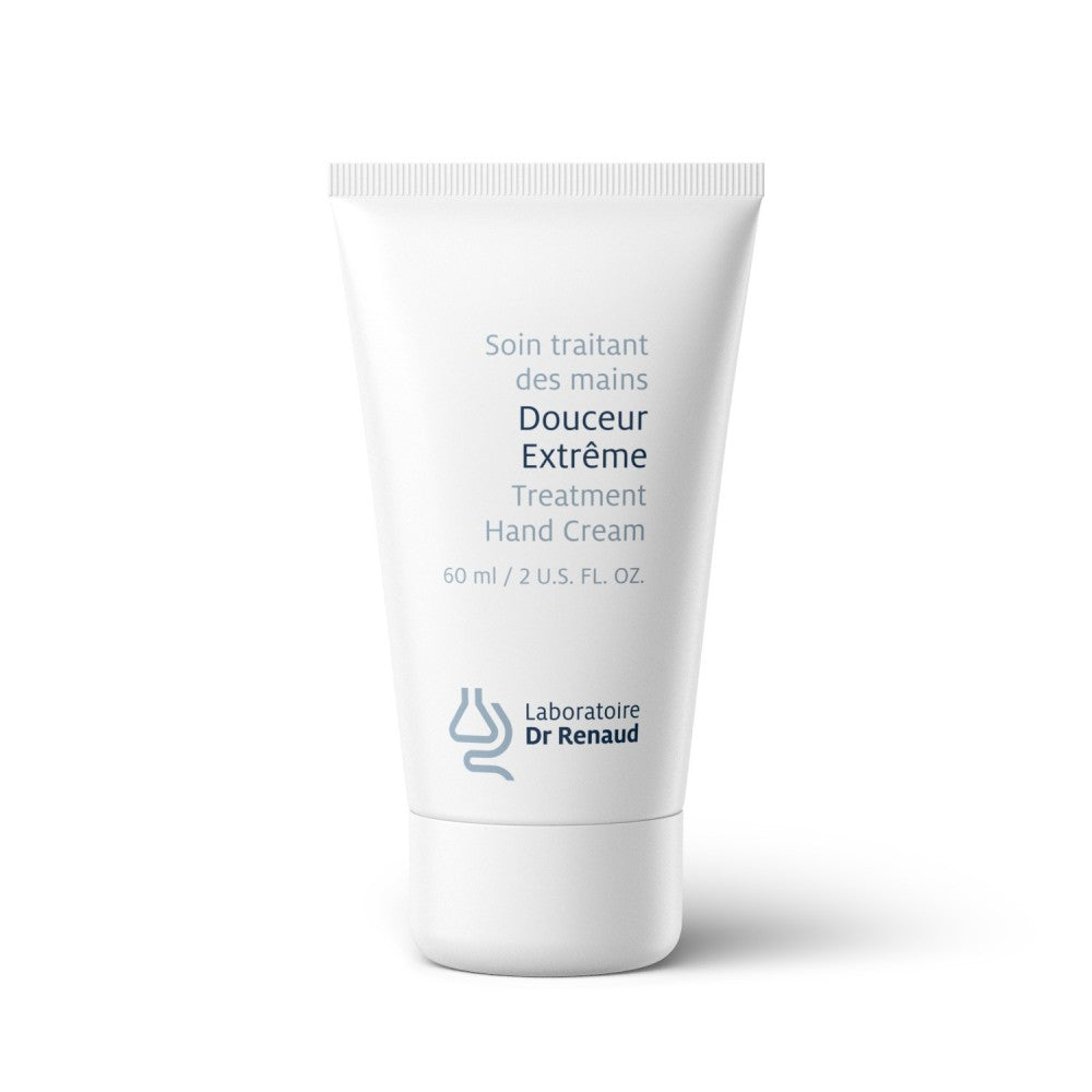 Laboratoire Dr Renaud Douceur Extreme intensive hand repair cream tube on neutral background